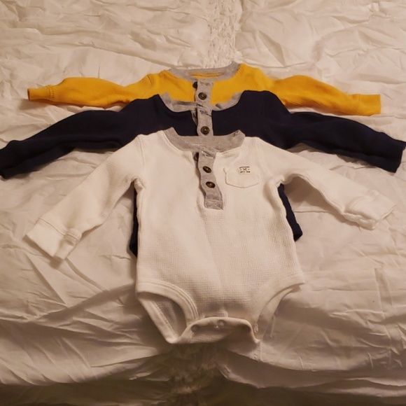 Set of Three Carter's Thermal Onesies, Size 3M. - Picture 1 of 5